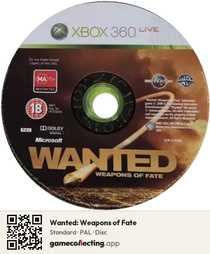 Wanted: Weapons of Fate Xbox 360, PAL disc