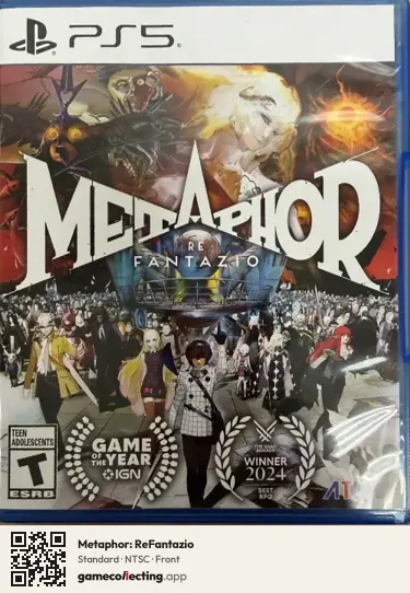 Metaphor: ReFantazio PlayStation 5, NTSC box front
