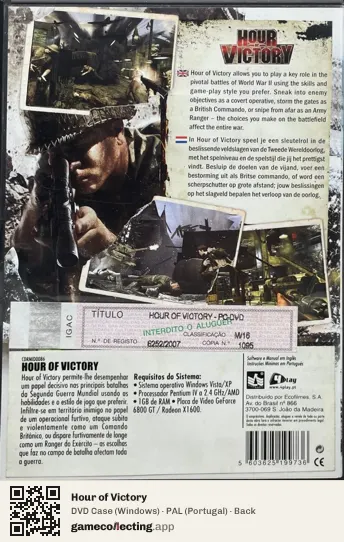 Hour of Victory Computer, Portugal box back