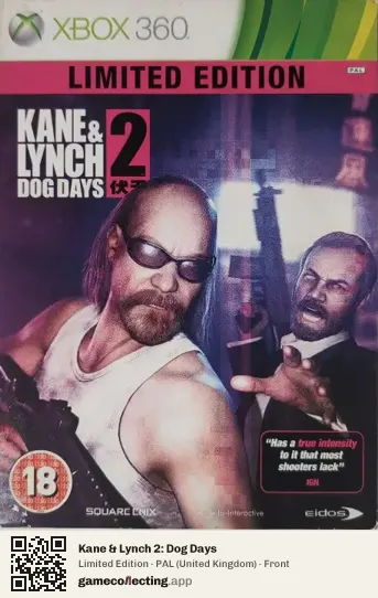 Kane & Lynch 2: Dog Days Xbox 360, United Kingdom box front