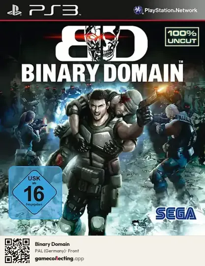 Binary Domain PlayStation 3, Germany box front