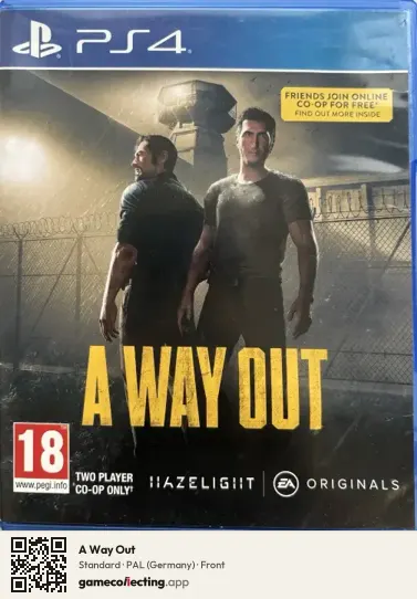 A Way Out PlayStation 4, Germany box front