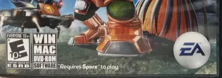 Spore Galactic Adventures, the ESRB box on its front