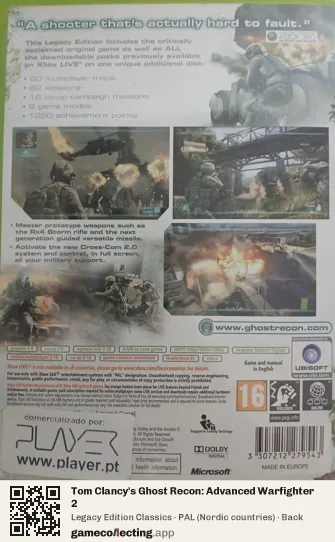 Tom Clancy's Ghost Recon: Advanced Warfighter 2 Xbox 360, Nordic countries box back