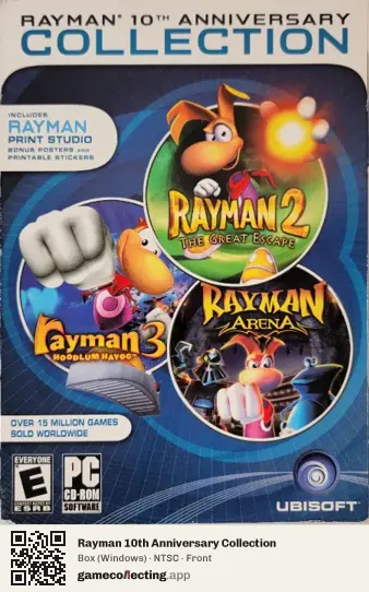 Rayman 10th Anniversary Collection Computer, NTSC box front