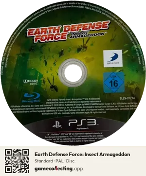 Earth Defense Force: Insect Armageddon PlayStation 3, PAL disc