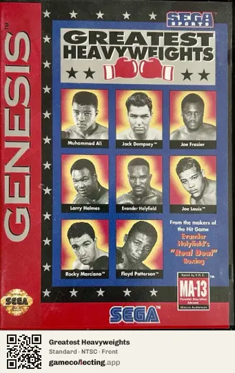 Greatest Heavyweights Sega Mega Drive / Genesis, NTSC box front