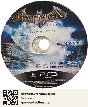 Batman: Arkham Asylum PlayStation 3, Asia disc
