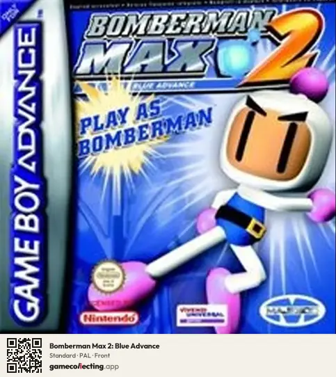 Bomberman Max 2: Blue Advance Game Boy Advance, PAL box front
