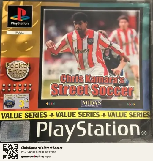 Chris Kamara's Street Soccer PlayStation, United Kingdom box front
