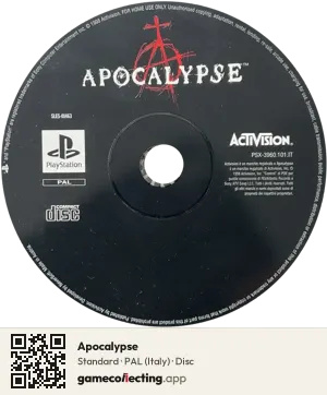 Apocalypse PlayStation, PAL disc
