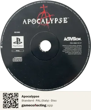 Apocalypse PlayStation, PAL disc