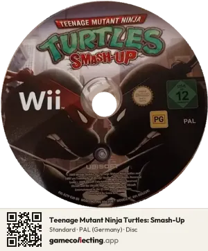 Teenage Mutant Ninja Turtles: Smash-Up Nintendo Wii, PAL disc