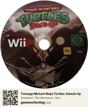 Teenage Mutant Ninja Turtles: Smash-Up Nintendo Wii, PAL disc
