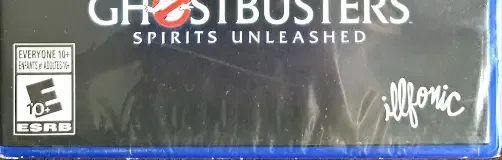 Ghostbusters: Spirits Unleashed, the ESRB box on its front