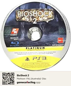 BioShock 2 PlayStation 3, PAL disc