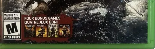 Gears of War 4, the ESRB box on its front