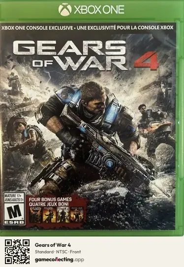 Gears of War 4 Xbox One, NTSC box front