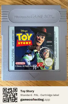 Toy Story Game Boy, PAL cartridge label