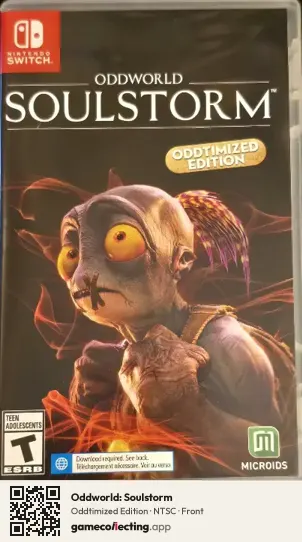 Oddworld: Soulstorm Nintendo Switch, NTSC box front