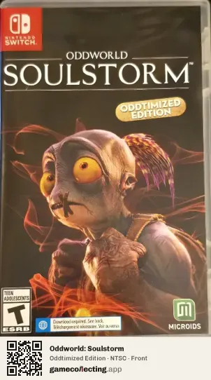 Oddworld: Soulstorm Nintendo Switch, NTSC box front