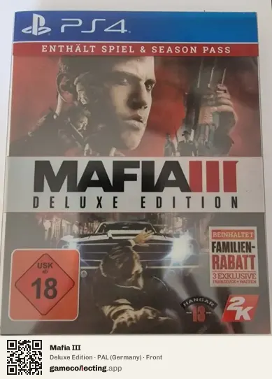 Mafia III PlayStation 4, Germany box front