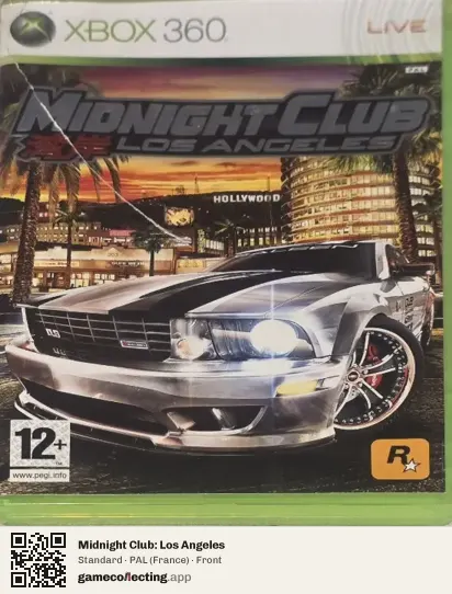 Midnight Club: Los Angeles Xbox 360, France box front