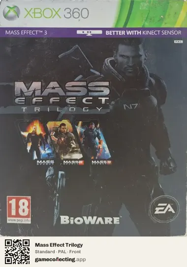Mass Effect Trilogy Xbox 360, PAL box front