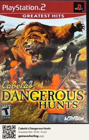 Cabela's Dangerous Hunts PlayStation 2, NTSC box front
