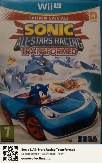 Sonic & All-Stars Racing Transformed Nintendo Wii U, France box front