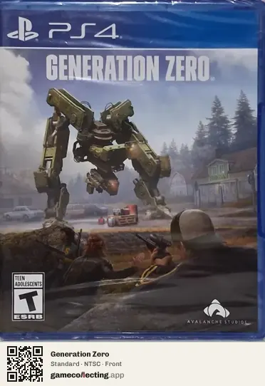 Generation Zero PlayStation 4, NTSC box front