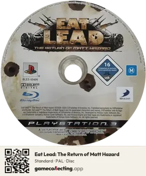Eat Lead: The Return of Matt Hazard PlayStation 3, PAL disc