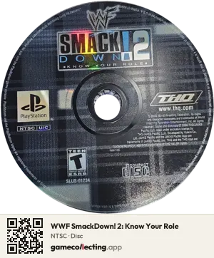 WWF SmackDown! 2: Know Your Role PlayStation, NTSC disc