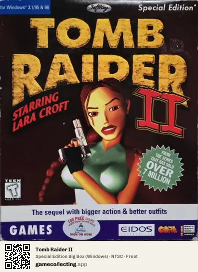 Tomb Raider II Computer, NTSC box front