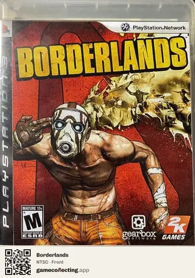 Borderlands PlayStation 3, NTSC box front