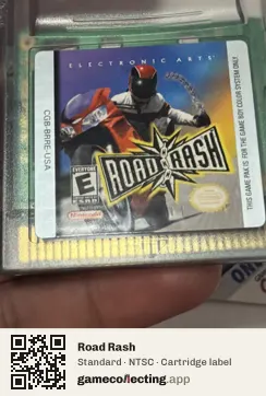 Road Rash Game Boy Color, NTSC cartridge label