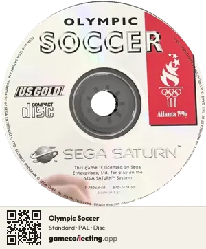 Olympic Soccer Sega Saturn, PAL disc
