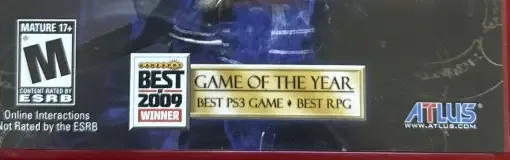 Demon's Souls, the ESRB box on its front