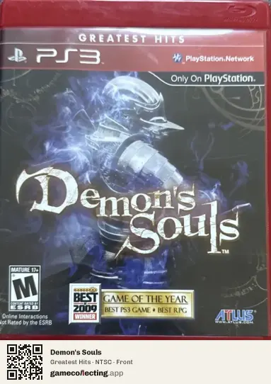 Demon's Souls PlayStation 3, NTSC box front
