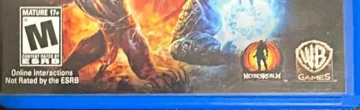 Mortal Kombat, the ESRB box on its front