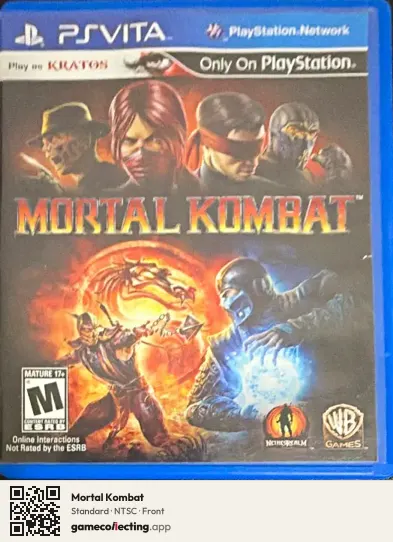 Mortal Kombat PlayStation Vita, NTSC box front