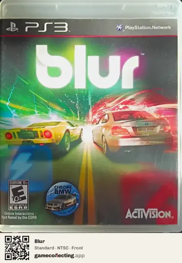Blur PlayStation 3, NTSC box front
