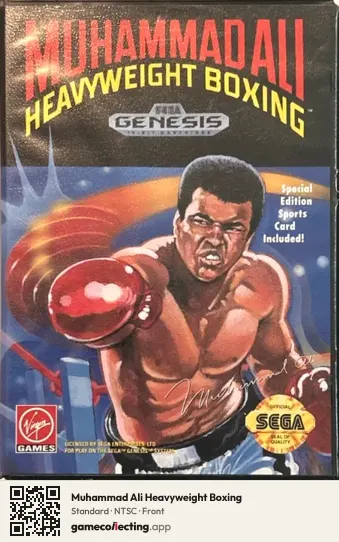Muhammad Ali Heavyweight Boxing Sega Mega Drive / Genesis, NTSC box front