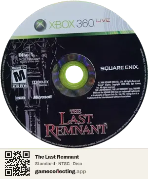 The Last Remnant Xbox 360, NTSC disc