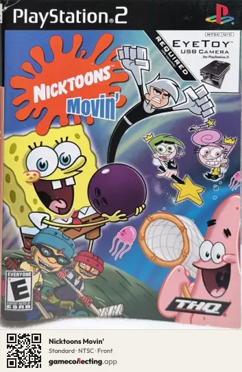 Nicktoons Movin' PlayStation 2, NTSC box front