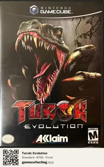 Turok: Evolution Nintendo GameCube, NTSC box front