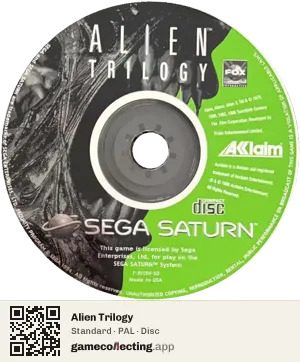 Alien Trilogy Sega Saturn, PAL disc