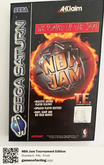 NBA Jam Tournament Edition Sega Saturn, PAL box front