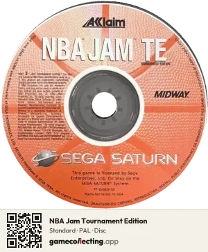 NBA Jam Tournament Edition Sega Saturn, PAL disc