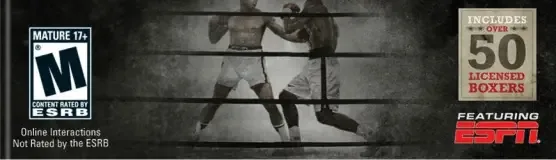 Fight Night Champion, the ESRB box on its front